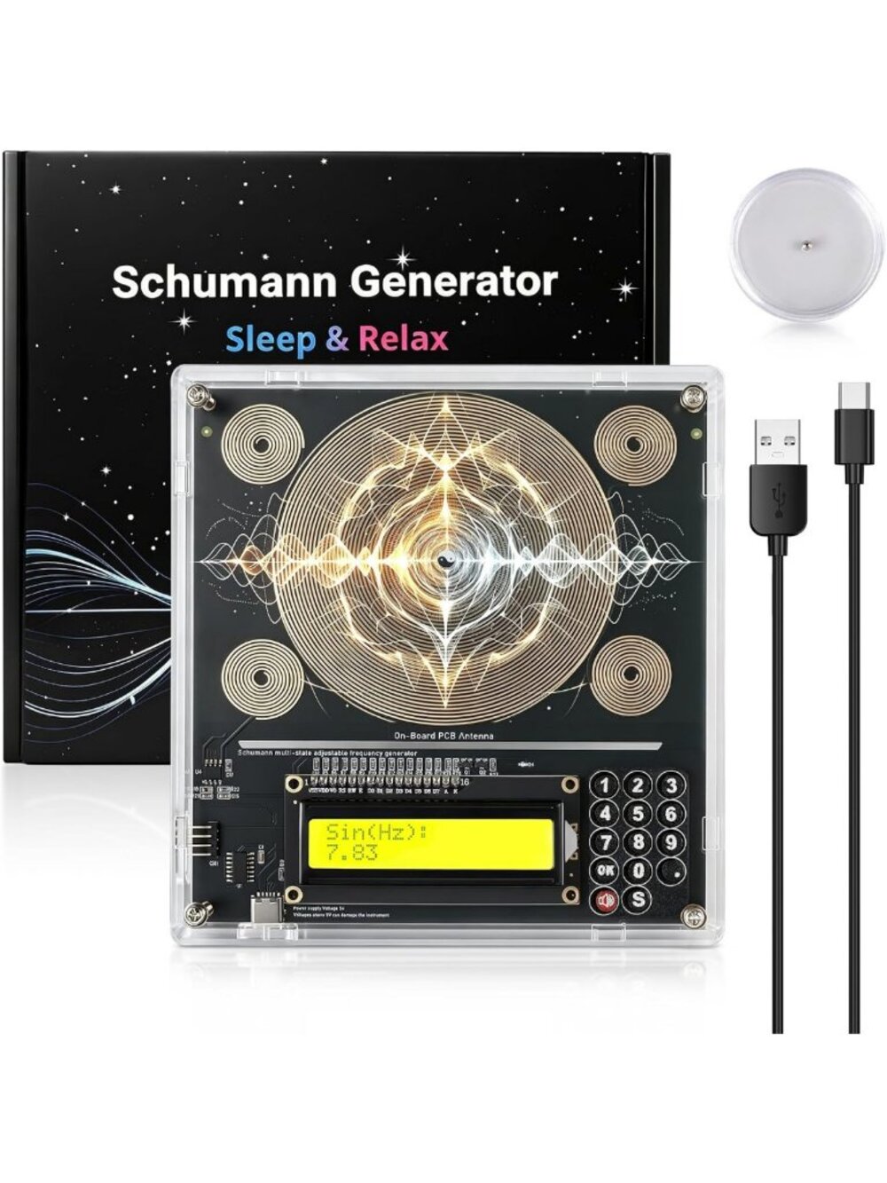 Healing Frequency Generator, 7.83Hz Schumann Resonance, 0.01-200kHz Wellness
